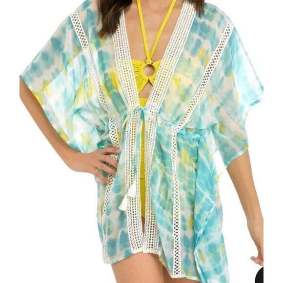 NWT‎ STEVE MADDEN Tie-Dye Swim Cover Up OSFM - Picture 1 of 8